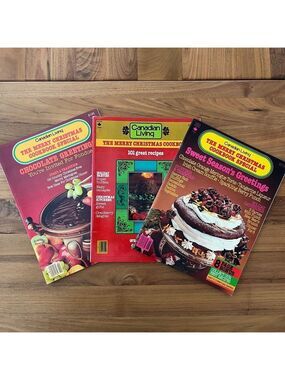 VINTAGE Lot of 3 Canadian Living "The Merry Christmas Cookbook Special" Magazine